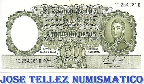 Bottero 2024a $ 50 Moneda Nacional Serie D Fil A Ex Palermo