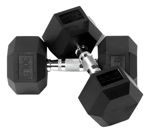 comprar Set 2 Mancuernas 30 Lb 13.60 Kg C\u002Fu, Pesas Hexagonales Gym