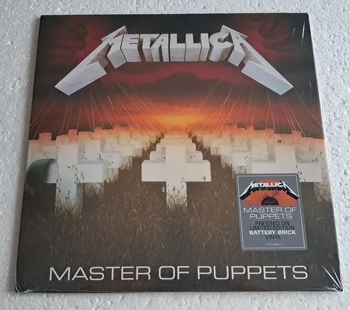 Metallica Master Of Puppets Battery Brick Vinil Lp Colorido | Frete grátis