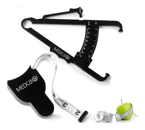 ¡ Kit Fitness Control Black Adipómetro + Cinta Métrica !!