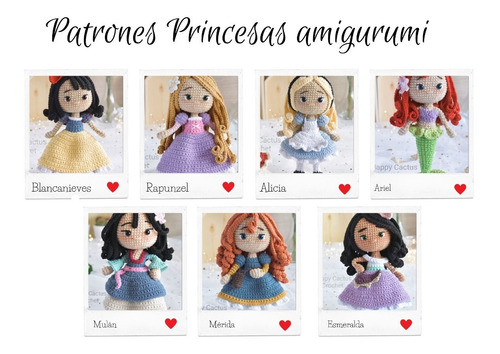 7 Patrones Princesas Amigurumi  2022