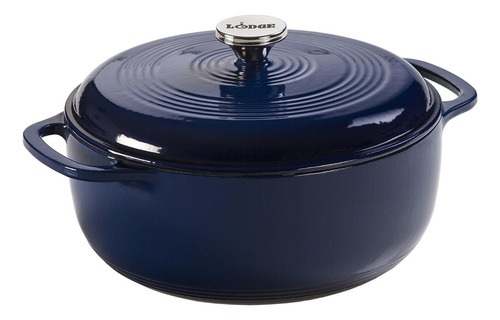 Lodge Hierro Fundido- Horno Holandés Esmaltado, 6 Qt, Índigo