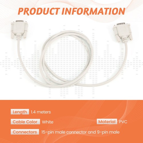 Nuevo Cable Adaptador Vga Macho Db15 Macho A Rs232 Db9