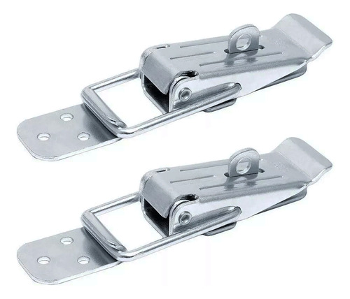 Kit Com 2 Fecho Engate Rápido Zincado P/ Cadeado 14cm Fd3/e6