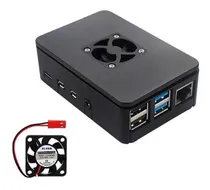 Comprar Case Preto Para Raspberry Pi 4 Rpi4  + Cooler Pronta Entrega