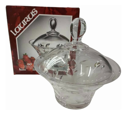 Bombonera De Cristal Con Tapa - Laurus Rcr