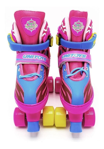 Imagem 4 de 9 de Patins Infantil 4 Rodas Feminino Menina Roller Criança Rosa