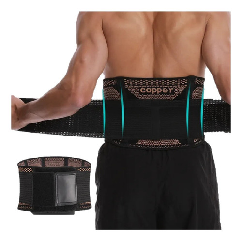 Faja Soporte Lumbar De Cobre - Compresión Ajustable