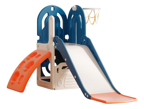 Juegos Canasta Resbaladilla Escaladora Infantil 3 En 1 Color Azul Marino