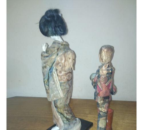 Boneca Antiga Decorativa Gueixa Japonesa Quimono Seda (Usado)