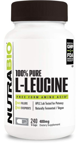 Leucina - L-leucine - 240 Cápsulas Importado U S A