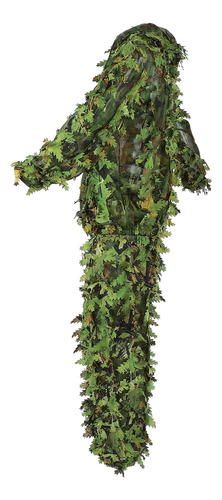 Traje Ghillie De Camuflaje Verde Salvaje, Chaquetas 3d Leaf