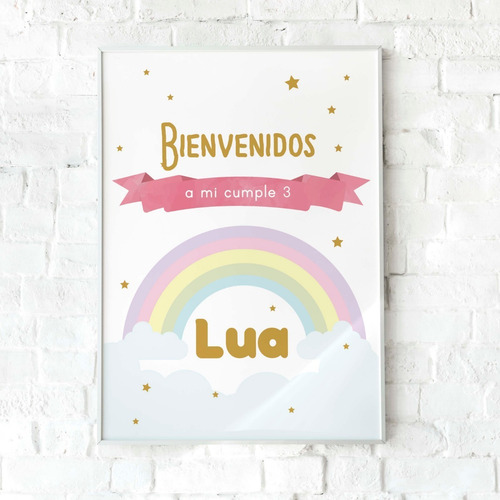 Imagen 4 de 7 de Kit Imprimible Arco Iris Pastel Personalizado