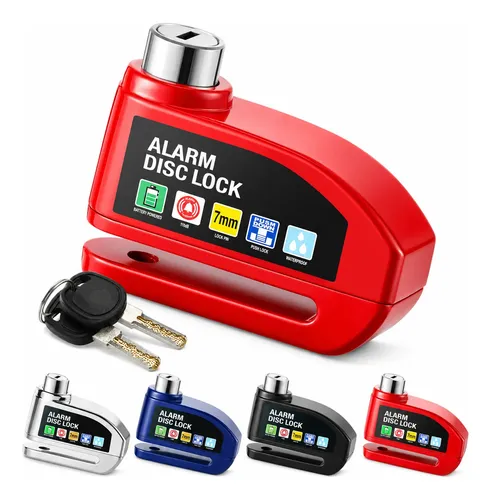 Trava Cadeado De Freio Disco Com Alarme Sonoro Para Moto