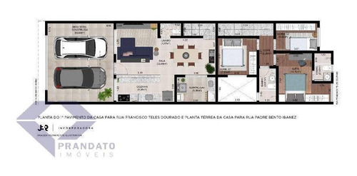 Imagem 6 de 7 de Sobrados Novos Jardim Prudência 3 Quartos 01 Suíte 02 Vagas 610.000,00 - 11640