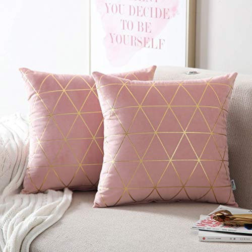 Pack Of 2 Throw Pillow Covers Cases - Square Decorative...