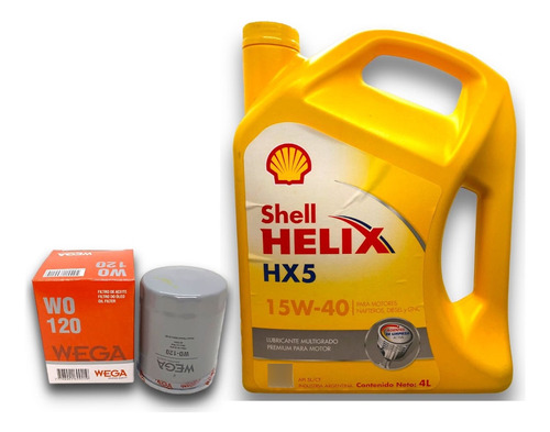 Kit Shell Helix 15w40 Y Filtro Fiat Palio Siena Fire 1.3 1.4