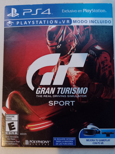 Gran Turismo Sport Playstation Hits- Ps4 Fisico 