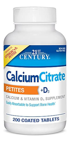 21st Century Calcium Citrate + D3 Petites Tabletas Recubiert
