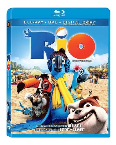 Rio - Bluray Dvd Digital 3 Disc Set Original Nuevo Sellado