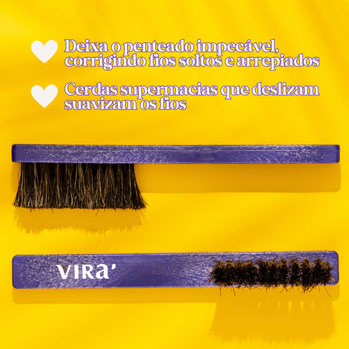 Escova Capilar Soft Brush Para Alinhar Fios E Baby Hair Azul