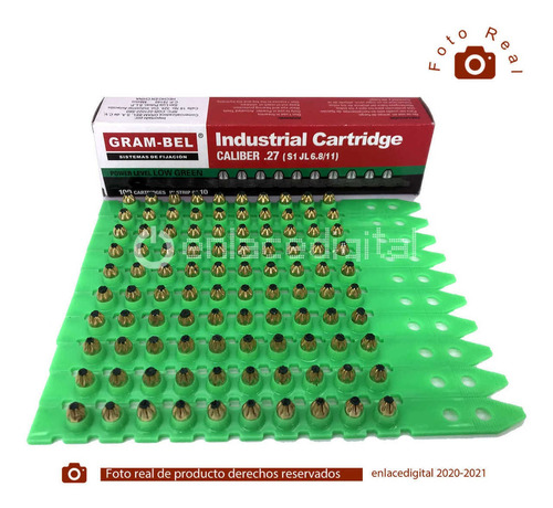 Imagen 4 de 7 de Cartucho Fulminante Tira Verde Art27v Grambel Caja 10 Tiras