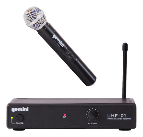 Gemini Sound Uhf-01m F3 - Micrófono Inalámbrico De Mano Prem