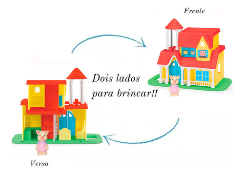 Casa Casinha De Boneca Divertida Pipinha Brinquedo Boneco