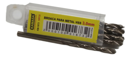 Set De Brocas Para Metal Hss 10pcs 3.0mm Kamasa