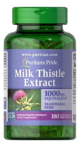 Milk Thistle 1000mg 180 Tab Cardo Mariano Silimarina Usa 