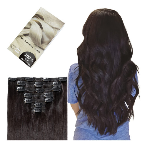 Elailite Extensiones De Cabello Humano Con Broches, 4.23 On.