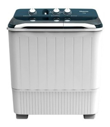 Lavadora semiautomática de doble tina Hisense WSA1301P blanca 13kg 127 V