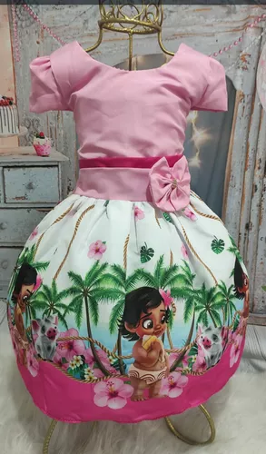 Vestido De Festa Moana Baby