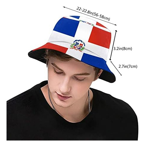 Lindos Sombreros De Cubo Con Bandera De Dominica, Gorra De A