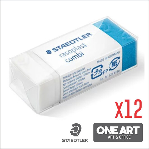 Goma De Borrar Lapiz Tinta Staedtler Rasoplast Combi X12 Uni