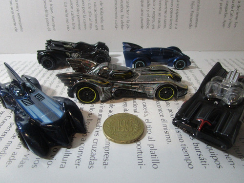 Imagen 1 de 8 de Coleccion 5 Batimovil Escala 1/64 Hot Wheels Batman Carro
