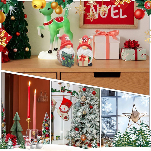 Decoraciones Navideñas De Gnomo Estatua De Gnomo 2x Figura D