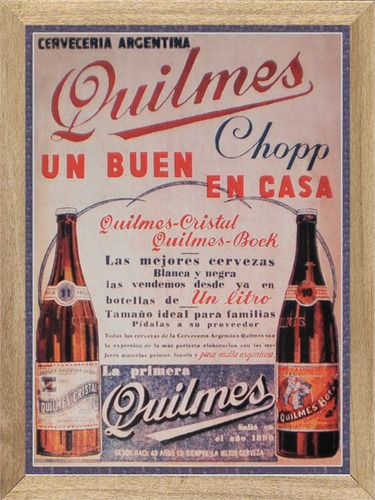 Quilmes Cerveza Cuadros Posters Carteles Publicidades   X599