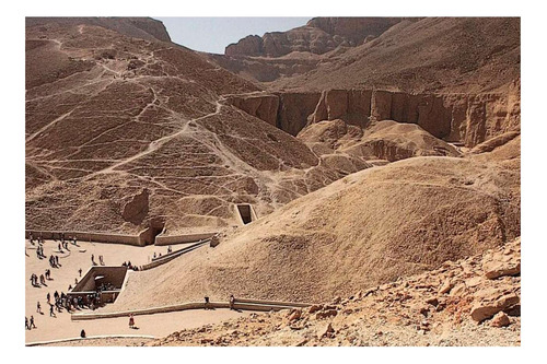 Vinilo 50x75cm Valle De Los Reyes Estructura Egipcia