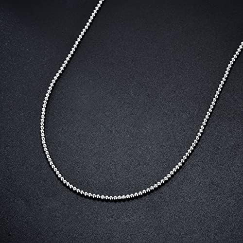 Cadenas De Cuentas De Plata De Ley Para Hombres, Collares De