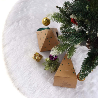 Falda de árbol de Navidad blanca de 36" para árbol de Navidad de 5/6/7 pies 