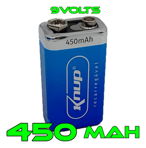 Imagem 2 de 7 de Bateria Recarregável 9v 450 Mah