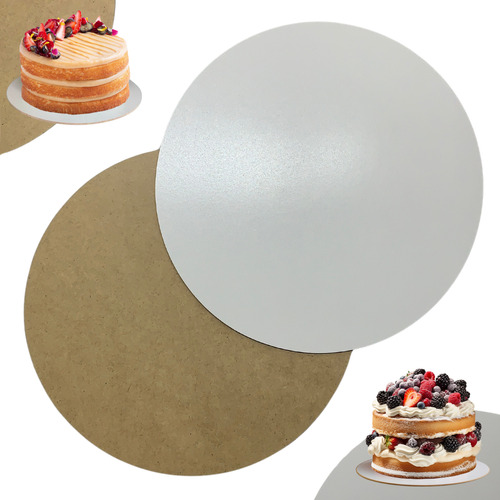 Cake Board Para Bolo Confeitaria Mdf 3mm B Lisa 28cm 10 Un