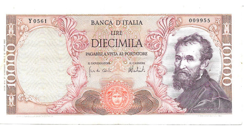 Italia Billete De 10.000 Liras Año 1973 - Pick 97f - Vf+
