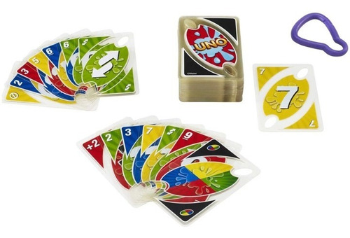 Juego De Cartas Uno Splash Tarjetas De Plástico 