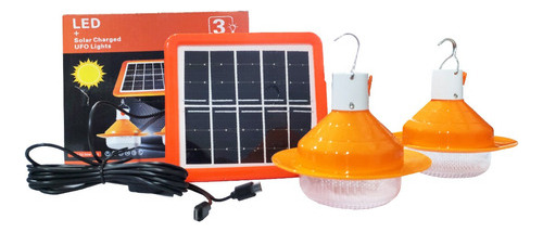 Kit Lamparas De Emergencia Con Panel Solar Camping