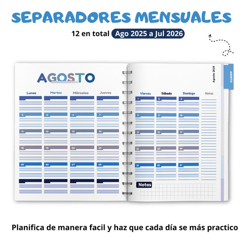 Agenda Escolar Maestro 25 - 26 Para Profesor Mod #1 Profe 2026