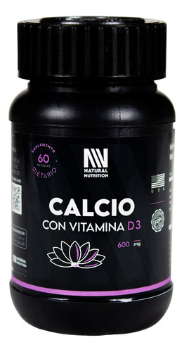 Natural Nutrition Calcio Con Vitamina D3 Suplemento 60c