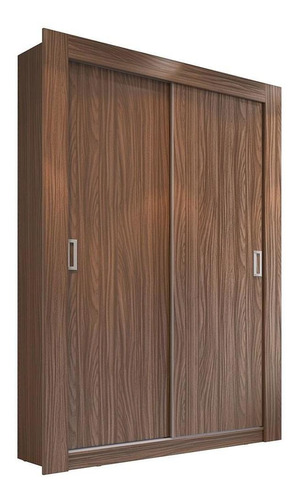 Guarda-roupa Édez Solteiro Aura, 1,2m 2 Portas, Nogueira Cor Marrom