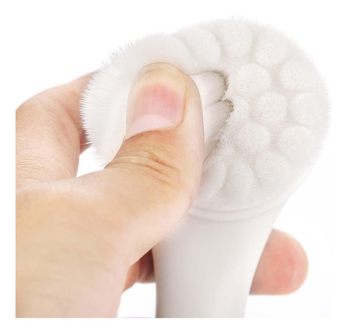 Cepillo Para Polvo De Limpieza Facial, Doble Cara Limpia Y E